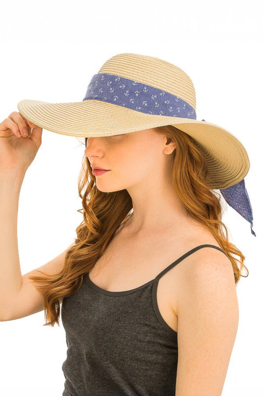 Nautical Charm Beach Hat - Beige