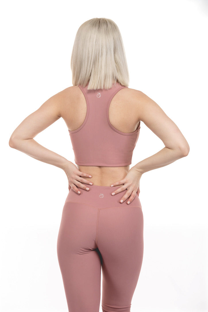 Dynamic Ruched Sports Bra - Dusty Rose