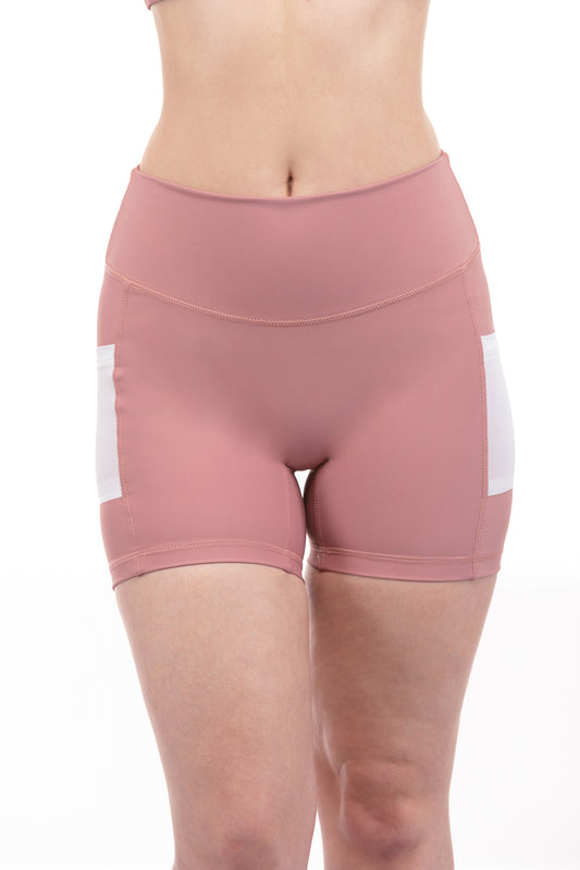 Energy High-Rise Short with Pockets - Dusty Rose