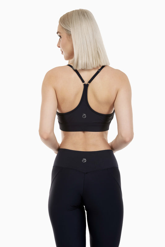 Advance Y-Back Sports Bra - Midnight Black