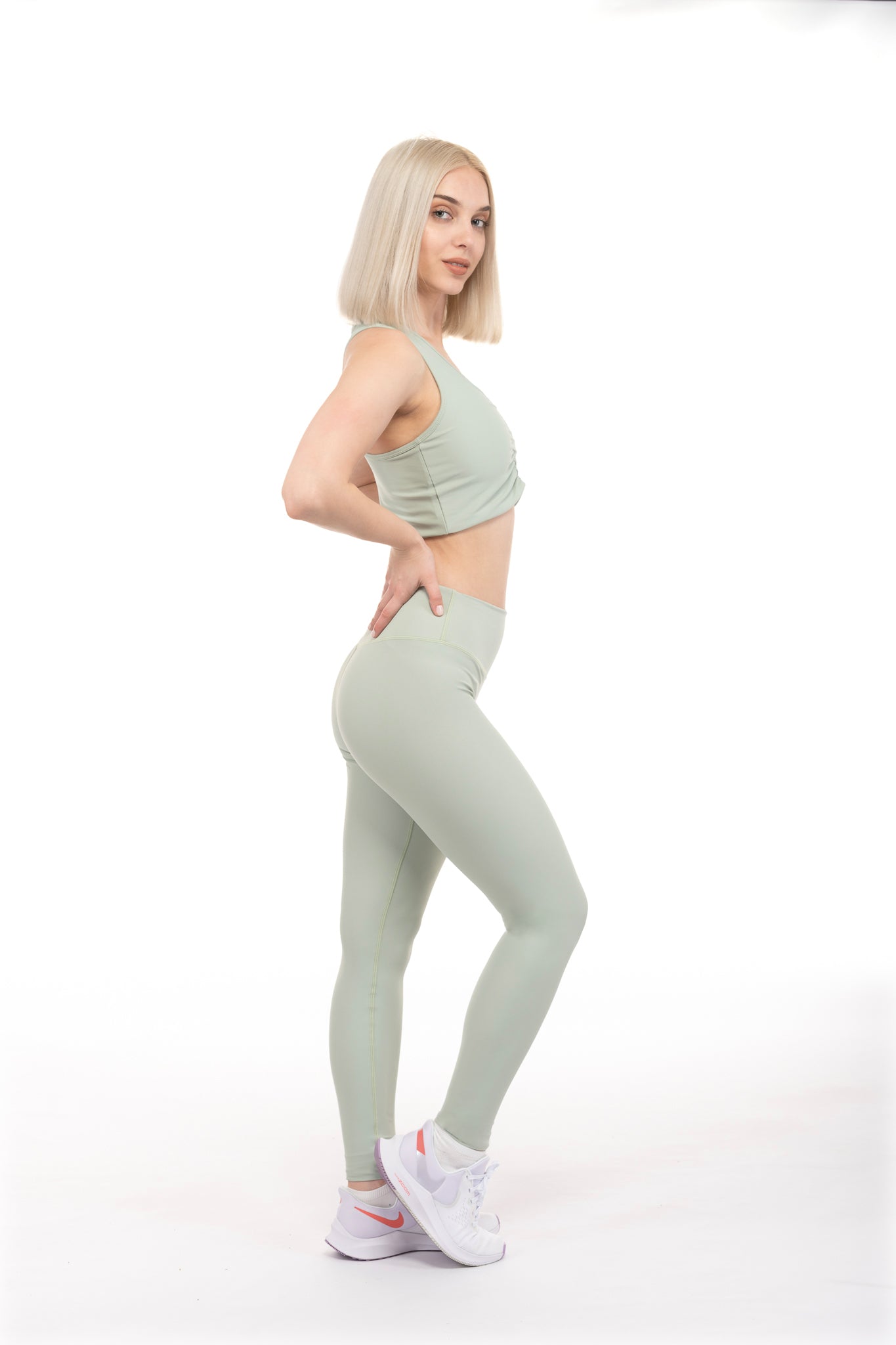 Power No Seam Full Length High-Rise Legging - Sage Green