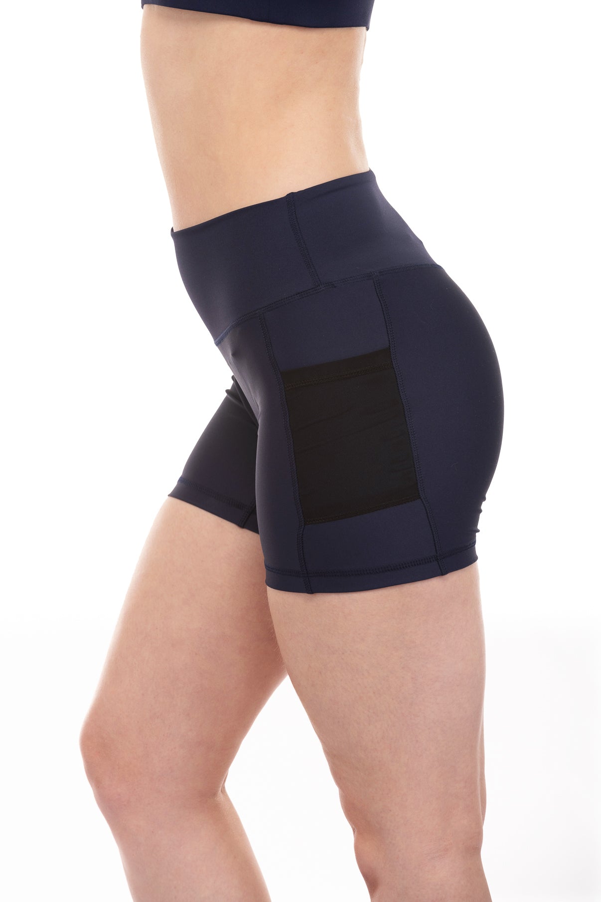 Energy High-Rise Short with Pockets - True Navy