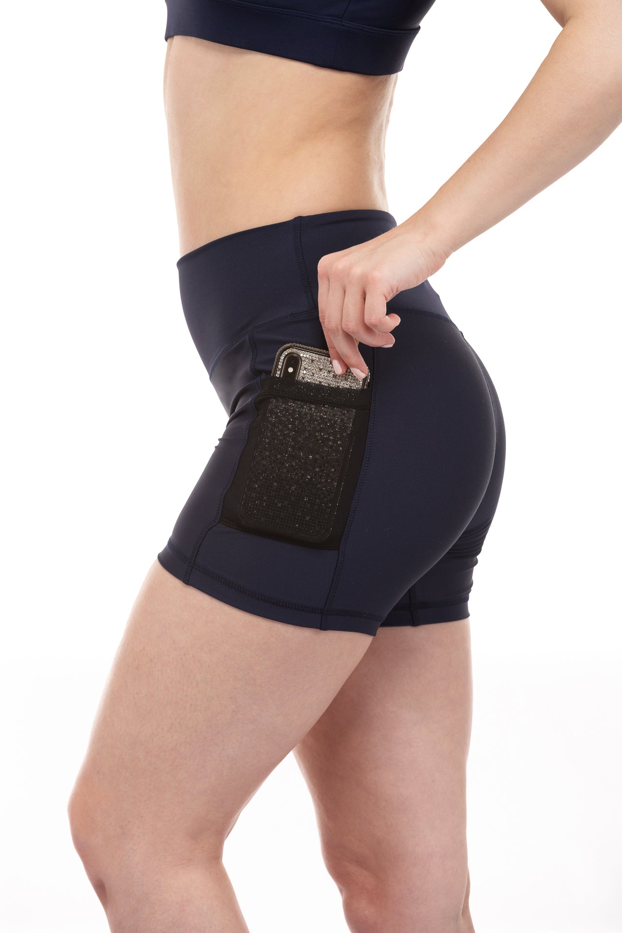 Energy High-Rise Short with Pockets - True Navy