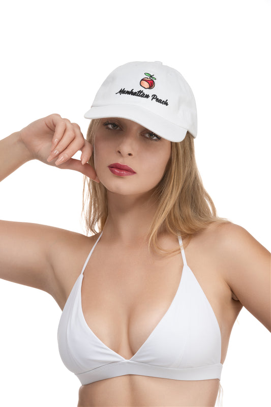 Manhattan Peach Logo Cap - White