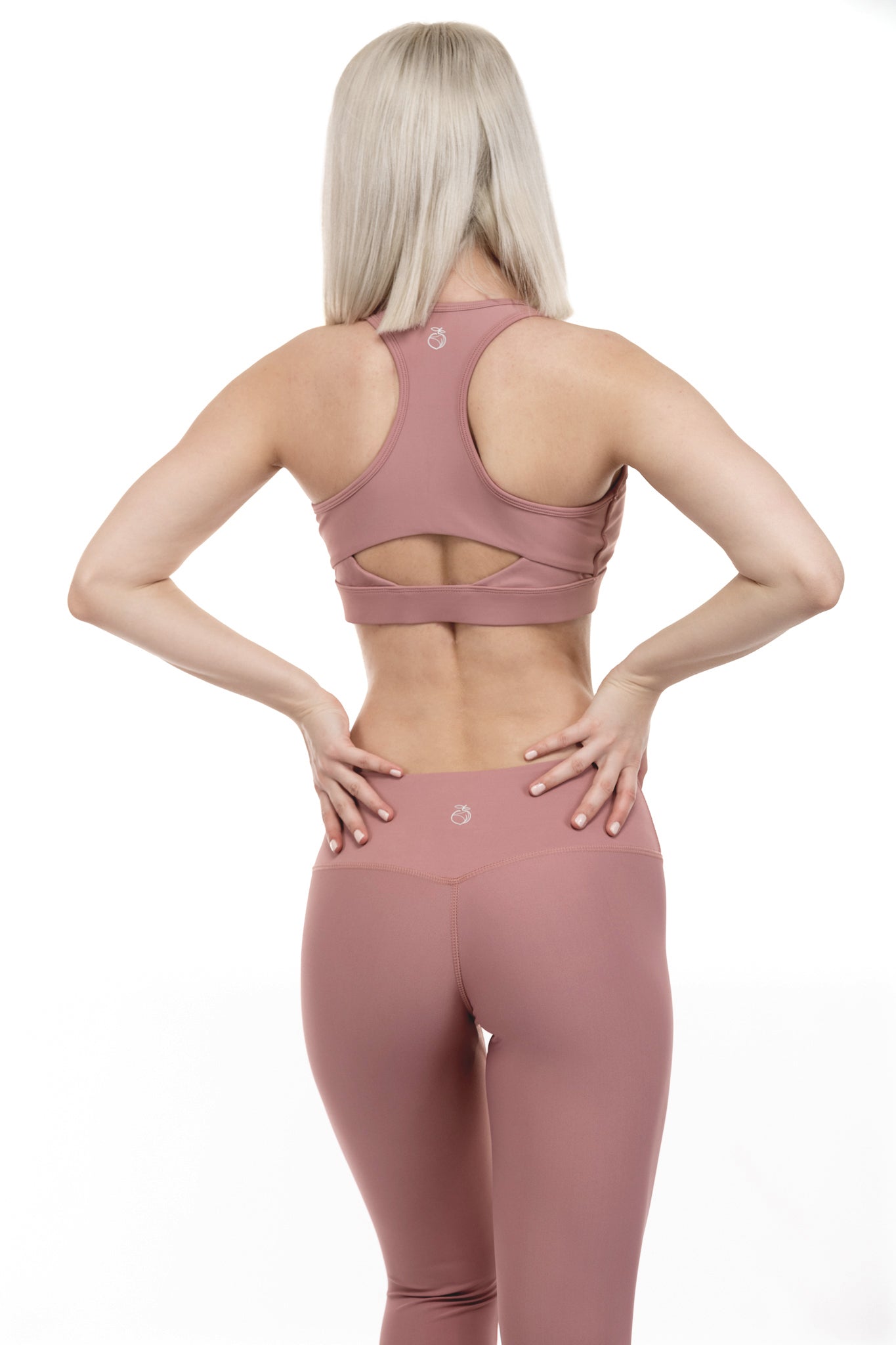 Pulse Cutout Racerback Sports Bra - Dusty Rose