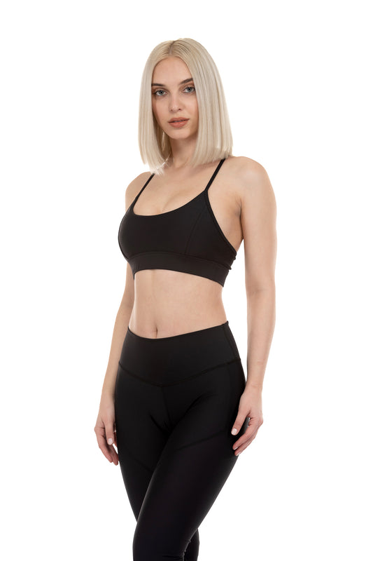 Advance Y-Back Sports Bra - Midnight Black