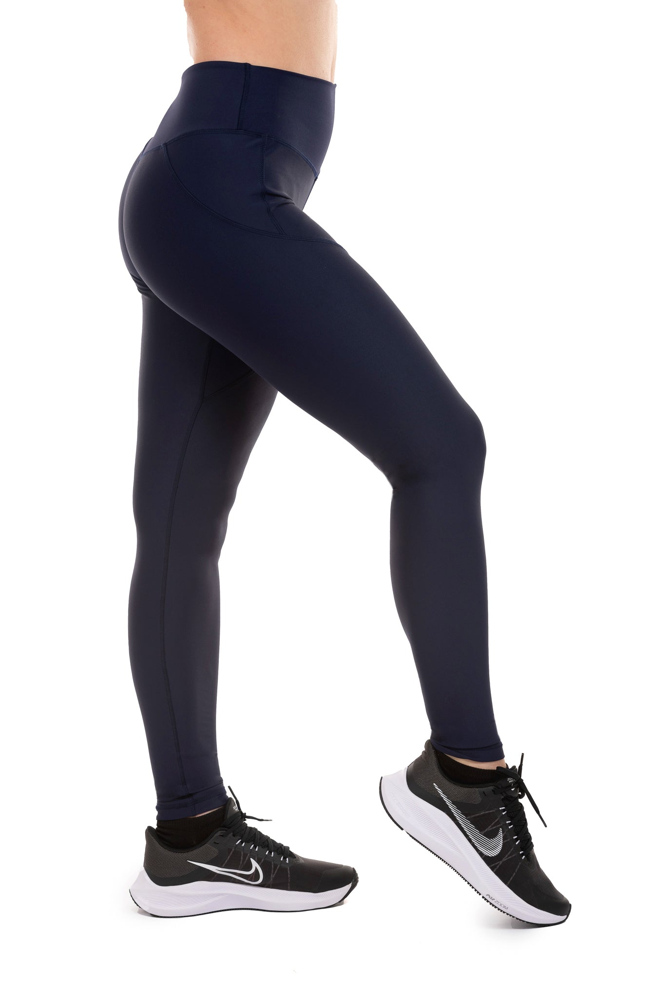 Endurance Full Length High-Rise Panel Legging - True Navy